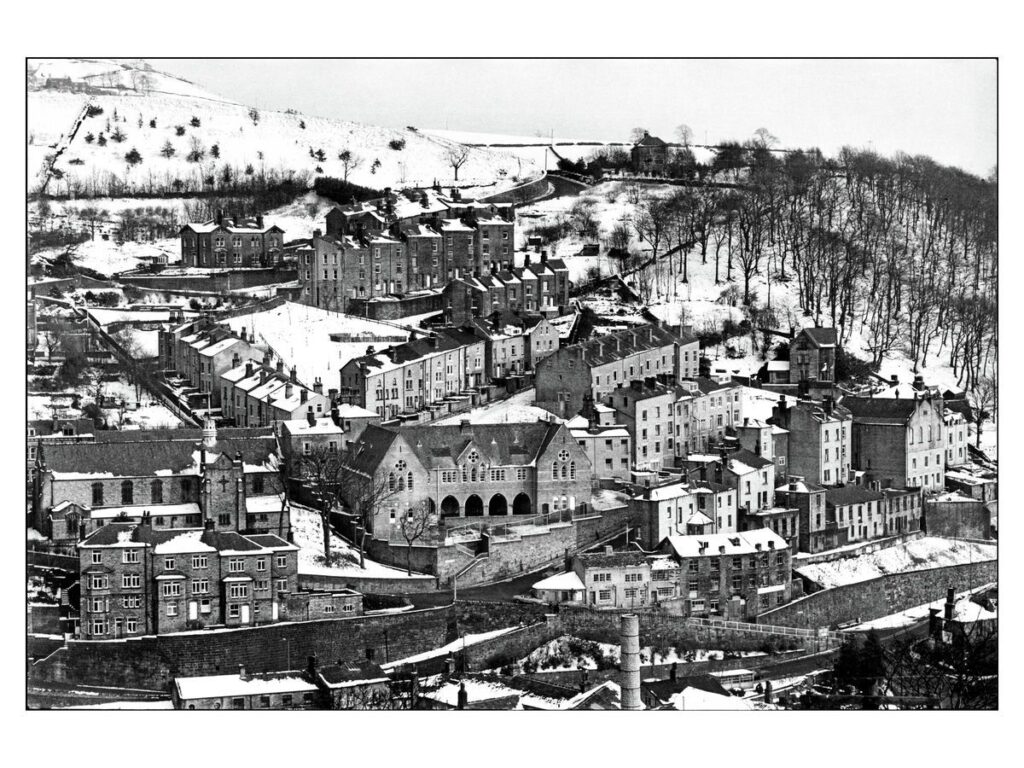 Denis Thorpe - Hebden Bridge in the snow 1978